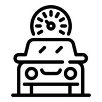 Modern carsharing icon, outline style vector