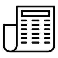 Document icon, outline style vector
