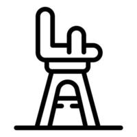 Baby feeding chair icon, outline style