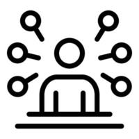 Recruitment process icon, outline style vector