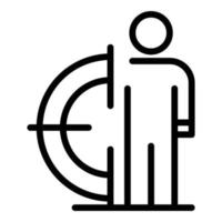 Office manager target icon, outline style vector