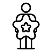 Star command manager icon, outline style vector