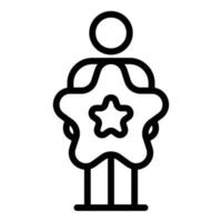 Star command manager icon, outline style vector