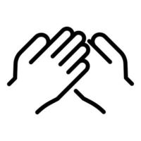 Headhunter handshake icon, outline style vector