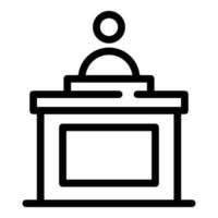 Witness in court icon, outline style vector