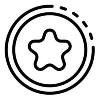 Star headhunter emblem icon, outline style vector