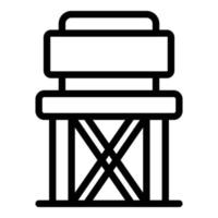 Folding chair icon, outline style vector