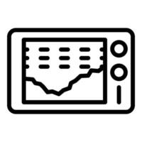 Sonar catch fish icon, outline style vector