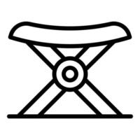 Portable stool icon, outline style vector