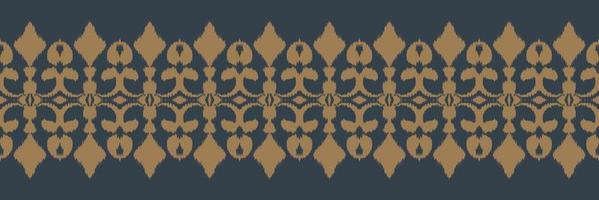 Batik Textile ikat frame seamless pattern digital vector design for Print saree Kurti Borneo Fabric border brush symbols swatches cotton