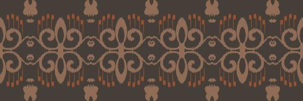 batik textil ikkat o ikat vector patrón sin costuras diseño de vector digital para imprimir saree kurti borneo borde de tela símbolos de pincel muestras de algodón