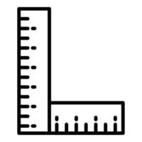 Angle ruler icon, outline style vector