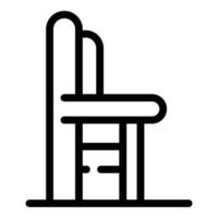 Feeding chair icon, outline style vector