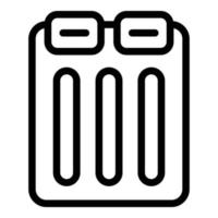 Double air mattress icon, outline style vector