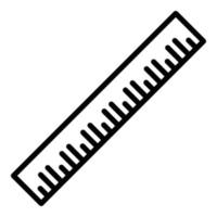 Desk ruler icon, outline style vector