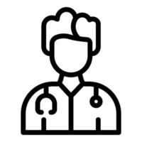 Medical man icon, outline style vector