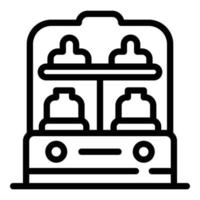 Bottle heater icon, outline style vector