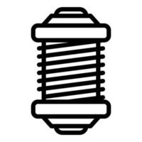 Fishing reel tool icon, outline style vector