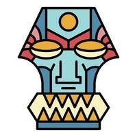 Native idol icon color outline vector