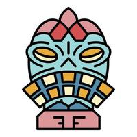 Ritual idol icon color outline vector