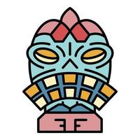 Ritual idol icon color outline vector