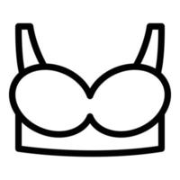 Top bra icon, outline style vector