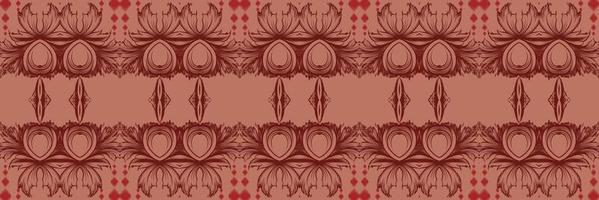 Ikat border tribal art Seamless Pattern. Ethnic Geometric Ikkat Batik Digital vector textile Design for Prints Fabric saree Mughal brush symbol Swaths texture Kurti Kurtis Kurtas
