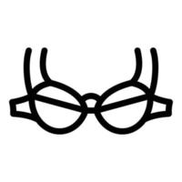 Brassiere lingerie icon, outline style vector