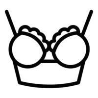 Longline bra icon, outline style vector