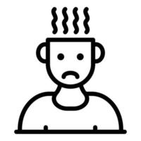 Man fever icon, outline style vector