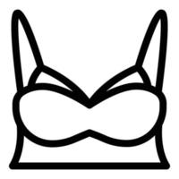 icono superior de bralette, estilo de contorno vector