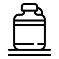 Water bottle icon, outline style vector