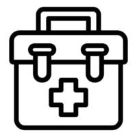 Medicine chest icon, outline style vector