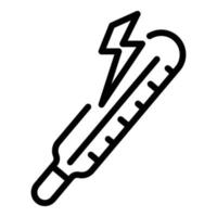 Thermometer body icon, outline style vector