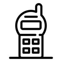 Walkie talkie icon, outline style vector
