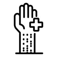 Healthy hand icon, outline style vector