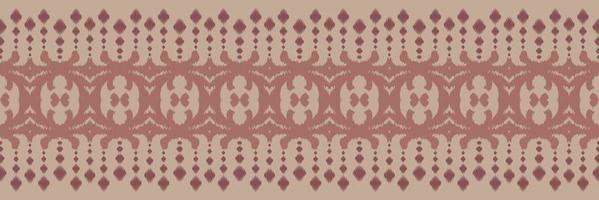 Ikat border tribal color Seamless Pattern. Ethnic Geometric Batik Ikkat Digital vector textile Design for Prints Fabric saree Mughal brush symbol Swaths texture Kurti Kurtis Kurtas