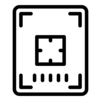 Screen record frame icon, outline style vector