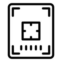 Screen record frame icon, outline style vector