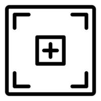 Modern record frame icon, outline style vector