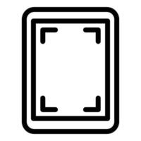 icono de tableta de grabación de pantalla, estilo de contorno vector