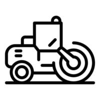 icono de rodillo de carretera de negocios, estilo de esquema vector