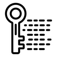 Fraud key icon, outline style vector