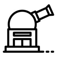 Space observatory icon, outline style vector