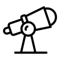 Telescope icon, outline style vector