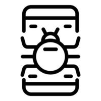 Smartphone fraud icon, outline style vector