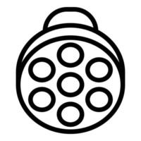 Operating room lamp icon, outline style vector