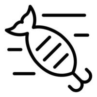 Fishing bait icon, outline style vector