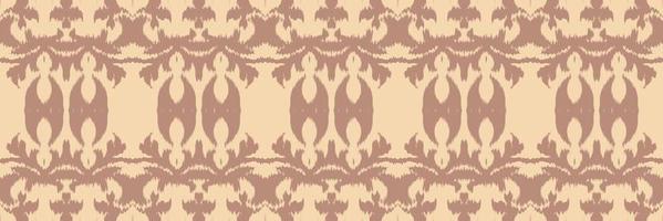 étnico ikat marco batik textil patrón sin costuras diseño de vector digital para imprimir saree kurti borde de tela símbolos de pincel muestras diseñador