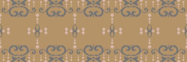 Ikat print batik textile seamless pattern digital vector design for Print saree Kurti Borneo Fabric border brush symbols swatches designer